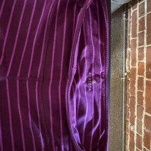 Athleta Violet and Plum Striped capri Leggings
